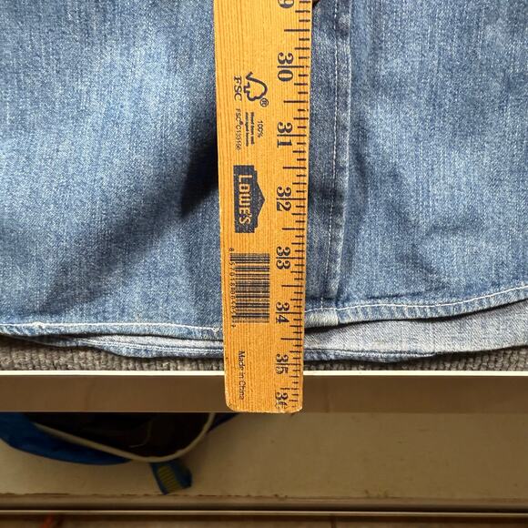 VTG Eddie Bauer Denim Button Up Shirt Men's XXL Blue Chest Pocket Workwear - Picture 7 of 9